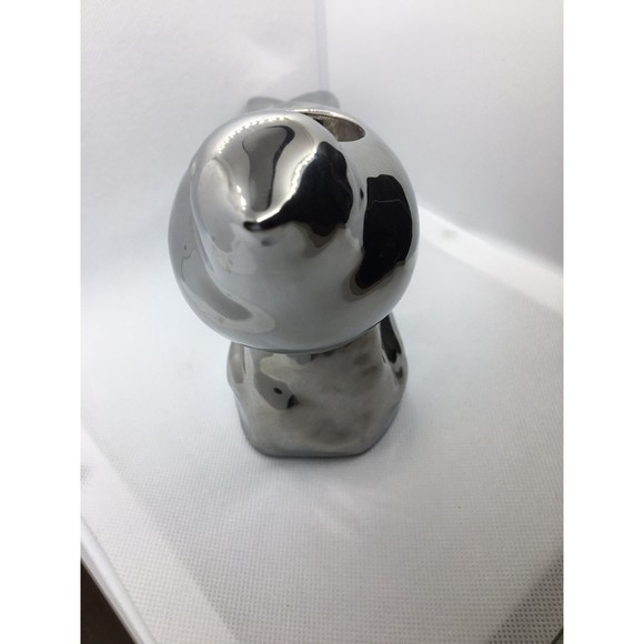 Chromed Ceramic Bird Candleholder - Picture 3 of 5